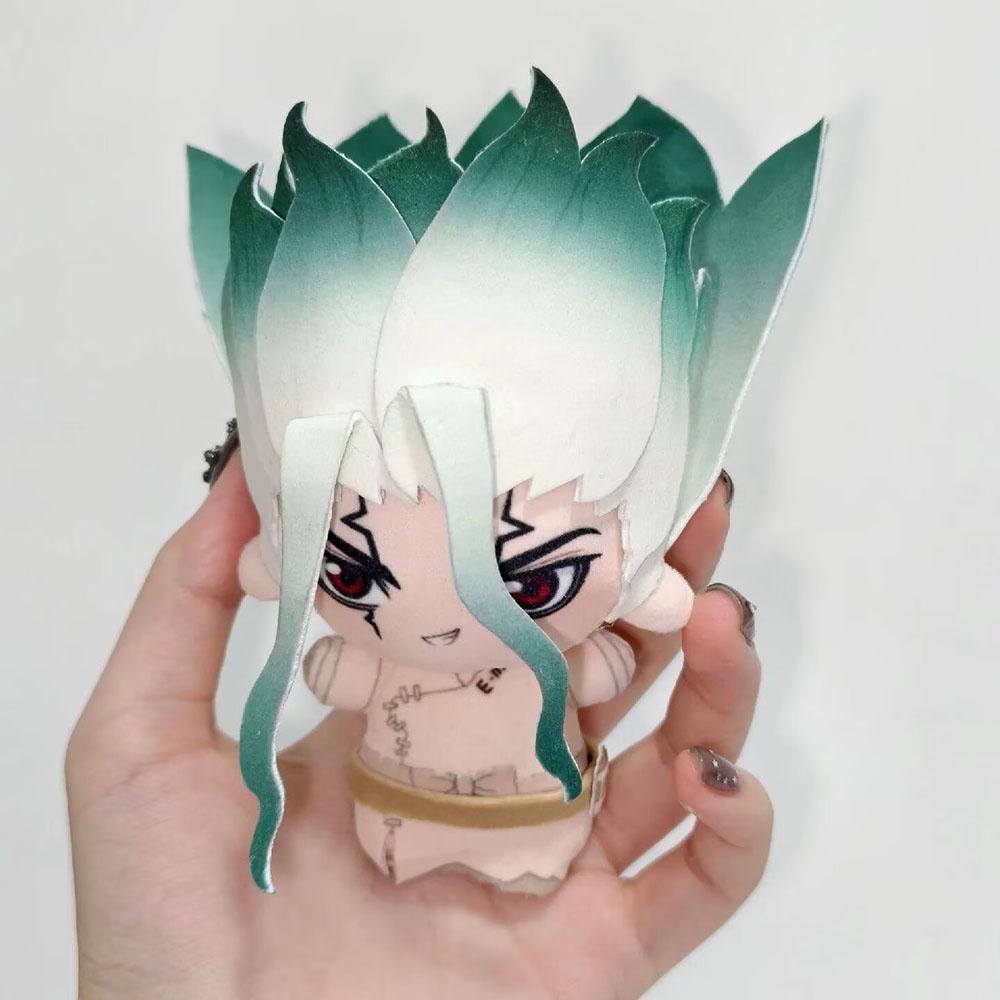 10cm Nanami Sai Plüschpuppen Anhänger Anime Stein Cosplay Ishigami Senku Plüschtier Baumwolle Ryusui Nanami Kuschelpuppe Weihnachtsgeschenk
