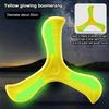 Brinquedo de Disco Voador Esportivo ao Ar Livre Boomerang Luminoso de Eva Dardo de Retorno Spinner Cruzado de Três Folhas Jogo Interativo