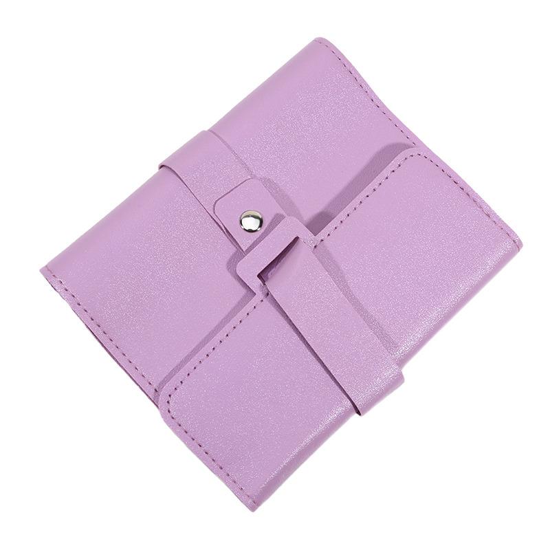 1PC PU Leather Ear Stud Storage Bag Multi-layer Jewelry Finishing Storage Organizer Book Type Storage Bag For Earrings Rings