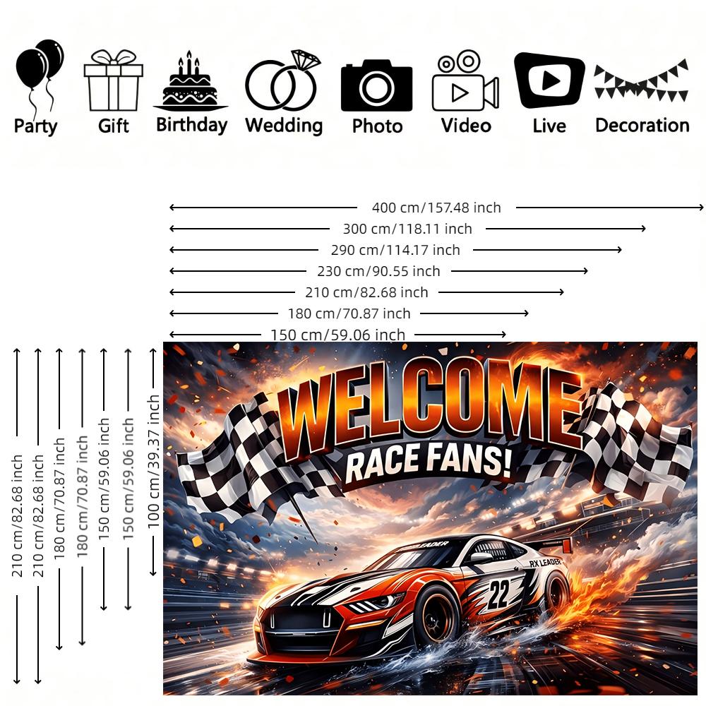 1 buc banner de fundal cursă de curse potrivit pentru decorare petrecere cu tematică curse petrecere aranjament perete petrecere