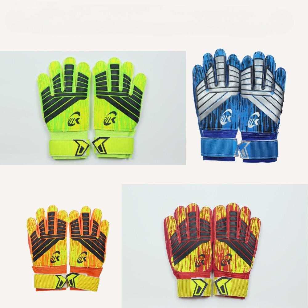 Children Adult Football Goalkeeper Gloves Strap Finger Guard Latex Goalkeeper Gloves School Style