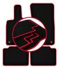 Velour Floor Mats with Red Edge For: Porsche Panamera II Coupe (2017-)
