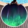 Aurora Print Round Beach Towel,Polyester Sand Resistant Beach Blanket,Soft Absorbent Quick Dry Pool Towel Portable Picnic Mat