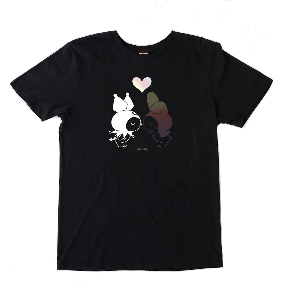 

Phase Sanrio short Kuromi My Aurora Reflection LIGHT patented photogenic [Baby Co., Ltd.] T-shirt, sleeves, & Melody, T-shirt, black, women s, чорний