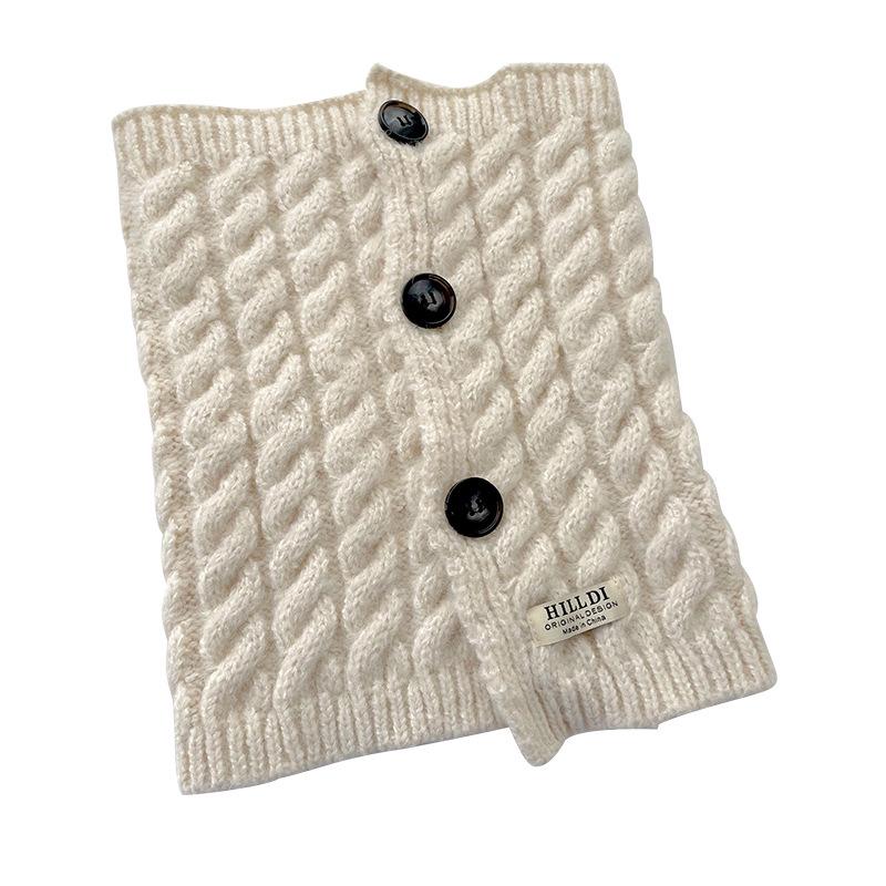 Damen Herbst/Winter Dick Zopfmuster Halswärmer Schal - Koreanischer Stil Rollkragen Pullover