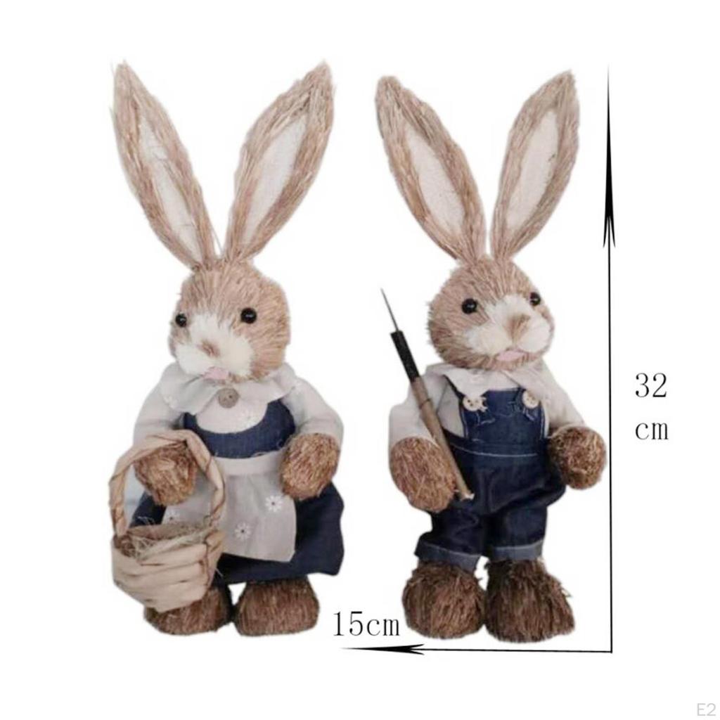 1 Pair Easter Bunny Decorations Ornaments