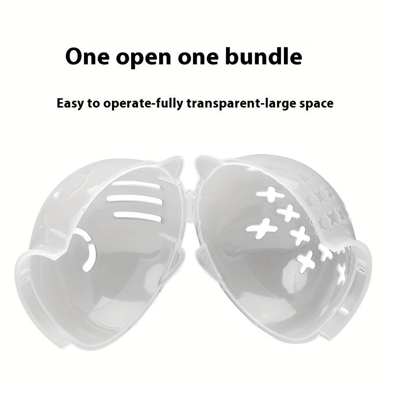 [Breathable Anti-Bite Cat Helmet] Stress-Free, Breathable Cat Helmet - Anti-Bite & Lick, Transparent Pet Space Headgear for Bathing and Grooming