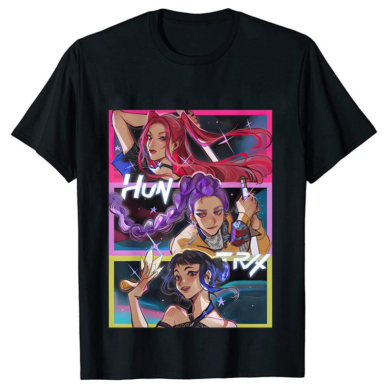 Women's T-shirts Kpop Demon Hunters Printed Short Sleeve Top T-shirt