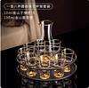 Gold Foil Golden Rockery Wine Glass Set Wine Divider 100ml Wine Jug Set Metal Storage Rack Transparent Gold Mountain