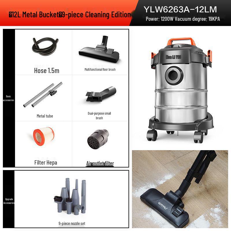 Yili High-Power 3-in-1 Wet/Dry Vacuum Cleaner for Indoor & Car Use