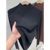 2025 Autumn/Winter Women's Fashionable Half-High Neck Slimming Knit Sweater