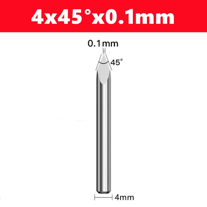 CNC Router Bit 3 Edge Pyramid Engraving Bits 4mm/6mm Shank Carbide End Mill 20,30,40,45,60,90 Degrees CNC Router Milling Tool