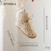 Champagne-colored Foam Christmas Hanging Ornaments Glitter-Coated Fabric-Covered Christmas Tree Decorations