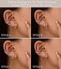 Gold-Plated Brass Hoop Earrings Fashion Set - European & American Design