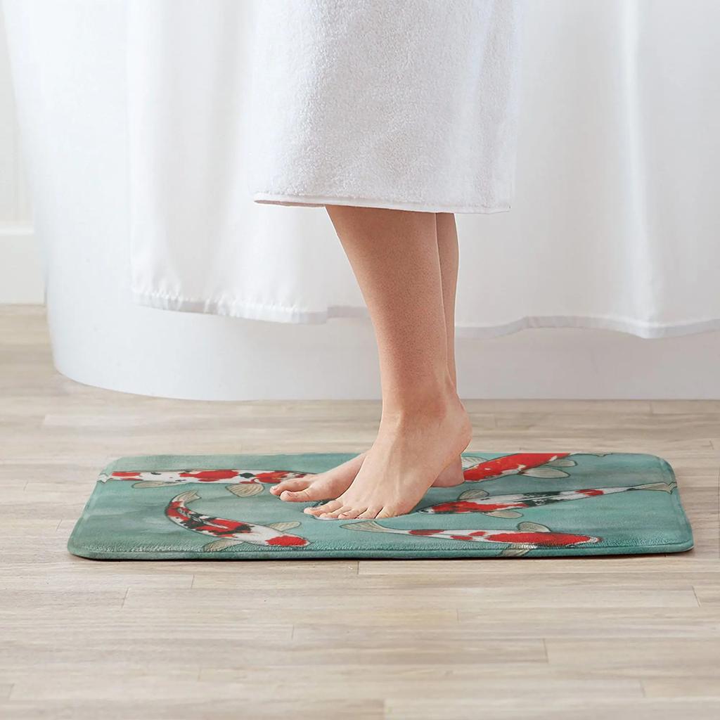 Le ballet des carpes koi Non-slip Doormat Floor Mat Absorbent Mat Carpet Rug for Kitchen Entrance Home Living room Footpad Mats