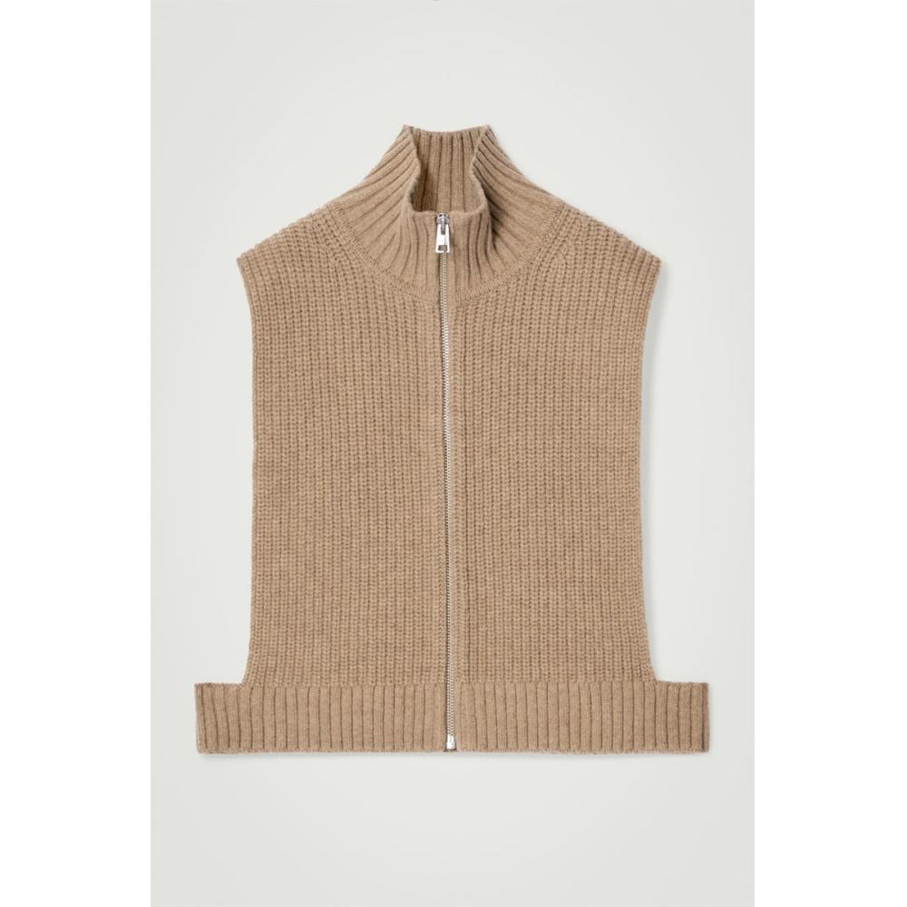 Cos Japan Open Side Zip Up Wool Vest