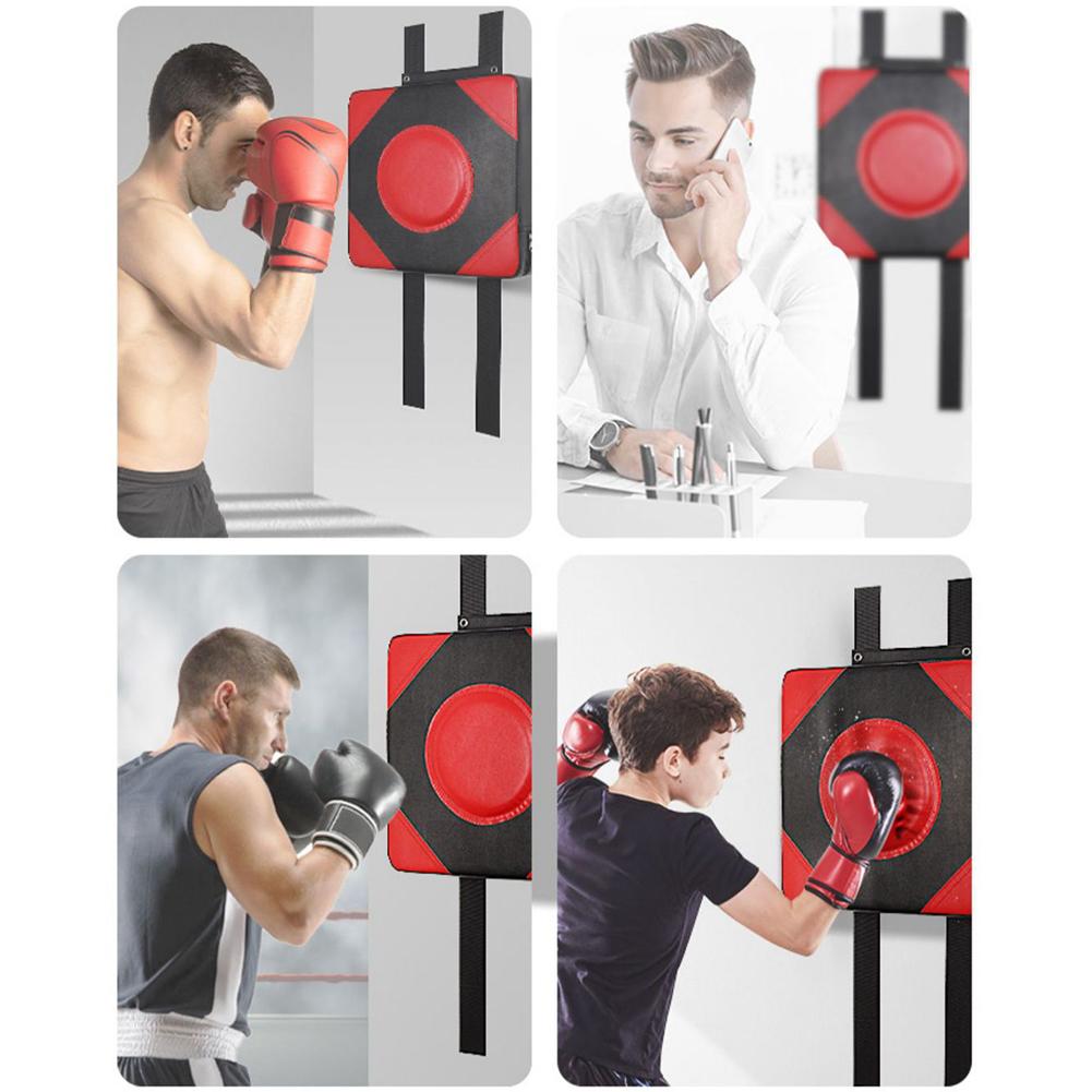 Square Wall Target PU Leather Boxing Training Sandbag Adjustable Height Punching Bag Wall Punching Pad for Fitness Taekwondo