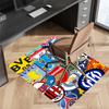1pc Football Club Logo Print Area Rug - Soft, Washable Non-Slip Indoor Mat for Office Chairs, Living Room, Home Office Decorative Rug
