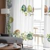 Easter Egg Plant Leaves Sheer Curtains For Living Room Kitchen Window Curtains Bedroom Tulle Voile Curtains