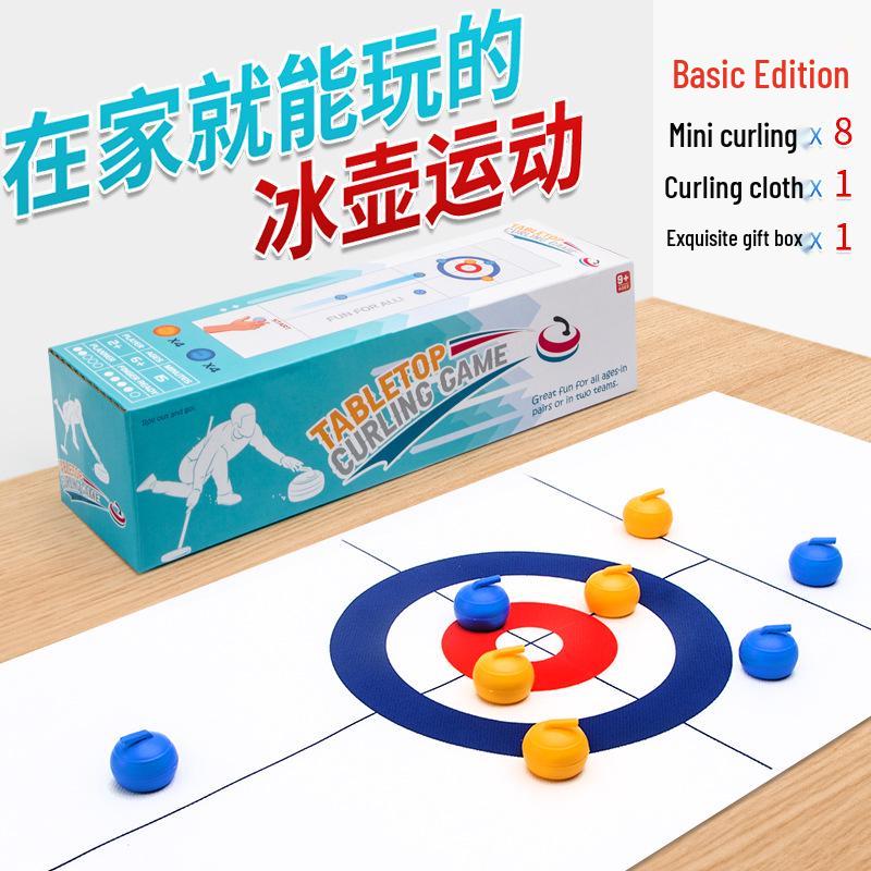 Gioco da Tavolo Curling: Battaglia Indoor per Due Giocatori per Divertimento e Apprendimento Genitore-Figlio