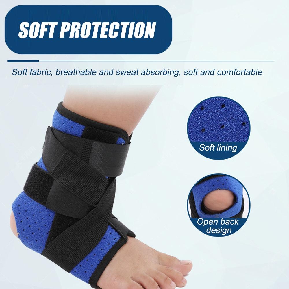 1Pcs Ankle Brace with Splint for Kids, Adjustable Ankle Stabilizer Breathable Compression Ankle Support for Sprain, Tendonitis