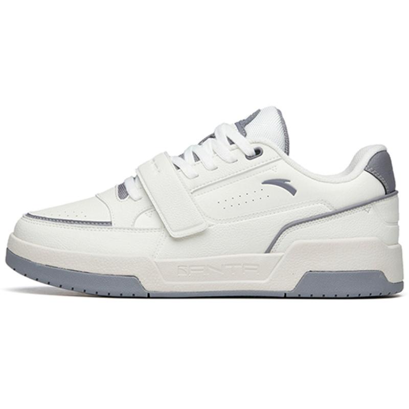 Anta Life Collection Durable Breathable Low-Top Skateboard Shoes Men s White Gray Sneakers 912218067-2 41