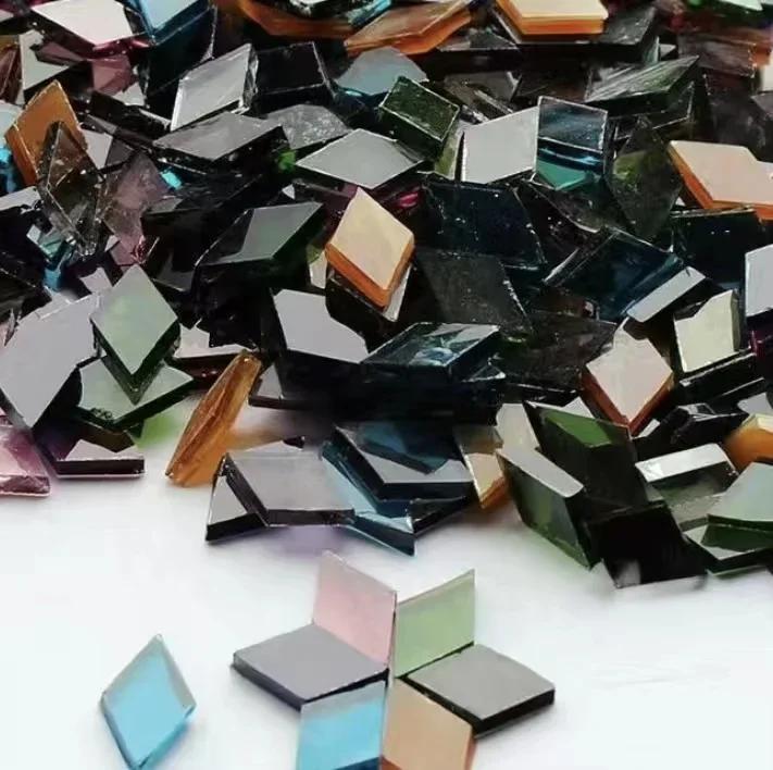 50g Klare Glasmosaiksteine Mehrfarbiges Mosaikstück DIY Mosaikherstellung Steine für Handwerk Hobby Kunst Heim Wanddekoration arte