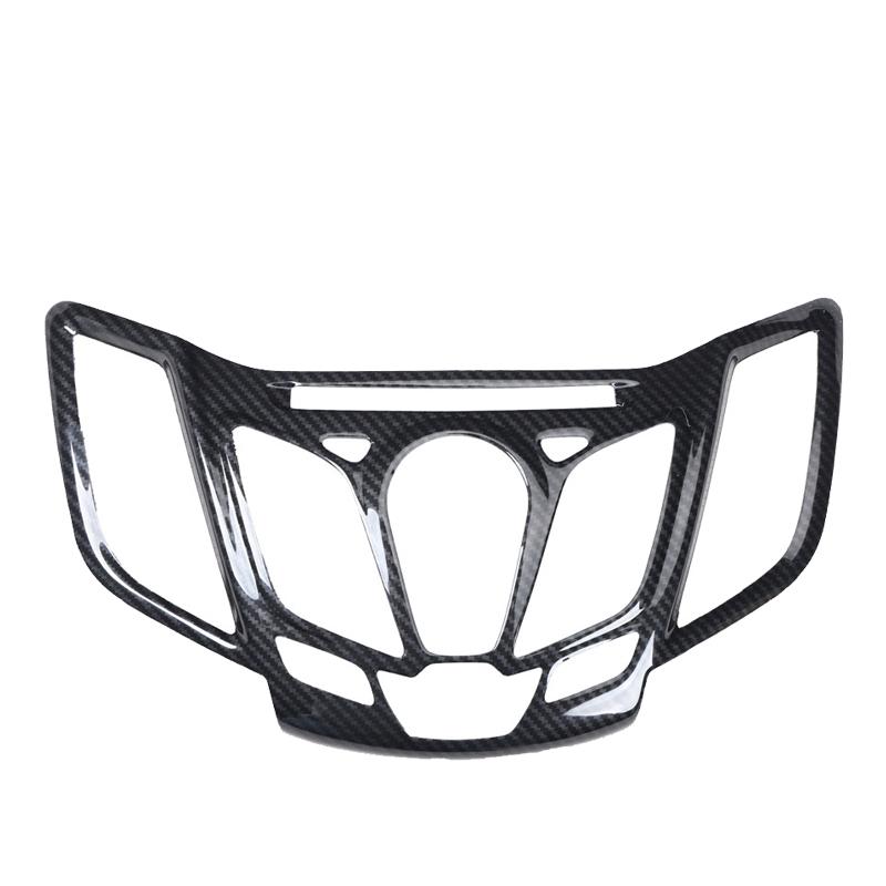 For Ford Fiesta 2009-2013 Carbon Fiber Gear Shift Panel Door Handle Bowl Steering Wheel Multimedia Knob Trim Sticker