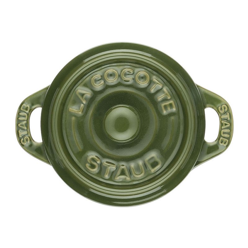 Staub Ceramic Mini Cocotte Round 10cm (Basil Green)