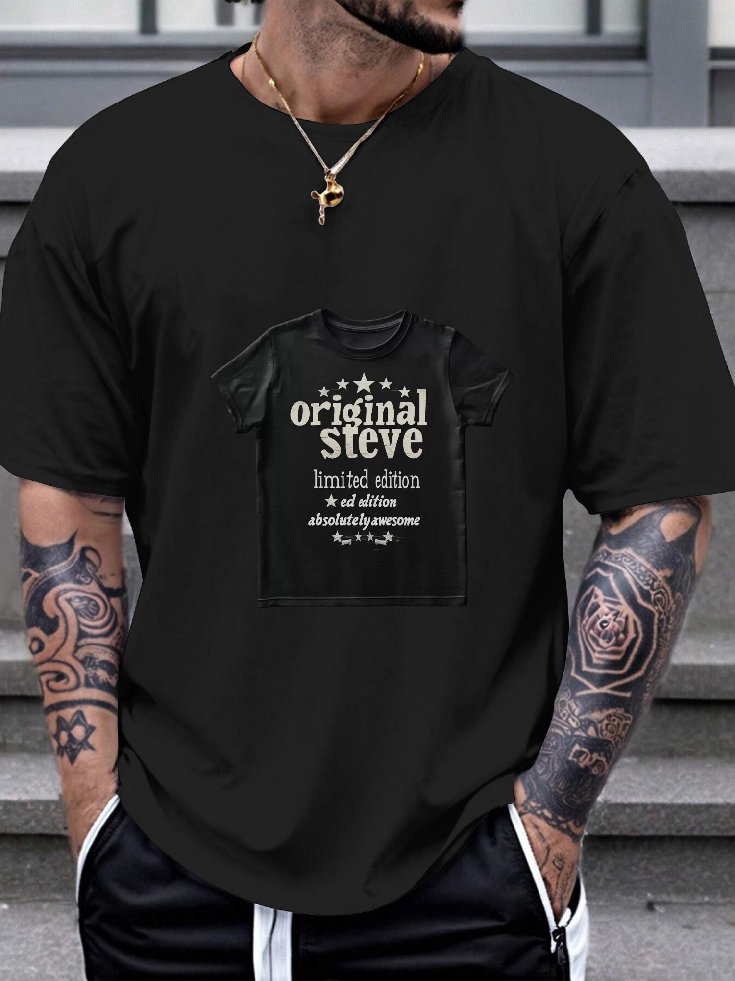 1pc Original Steve Limited Edition Star Engraved Absolutely Awesome T-shirt L