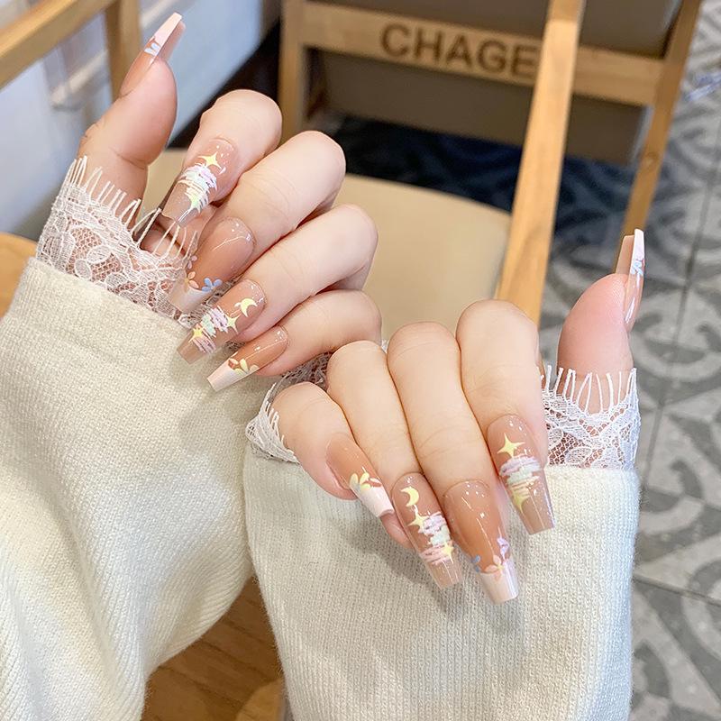 2026 Korean Style Cat Manicure: Medium-Long Wearable Nail Tips, Handmade & Detachable