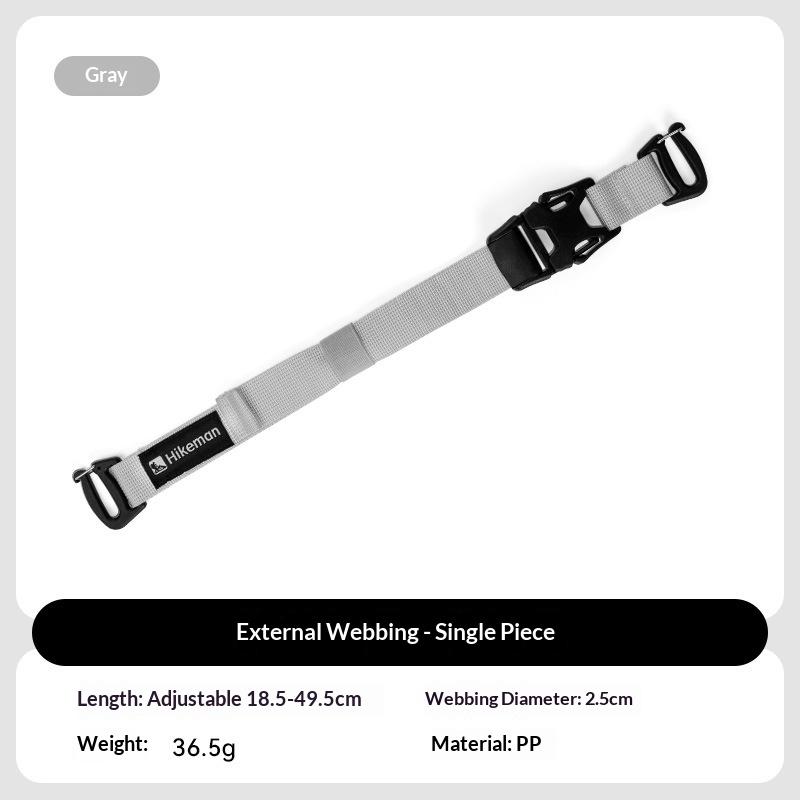 1Pcs Outdoor Hiking Travel Backpacking Straps Adjustable 18.5-49.5Cm Luggage Straps Wear-Resistant Buckle Fixed Packing Straps