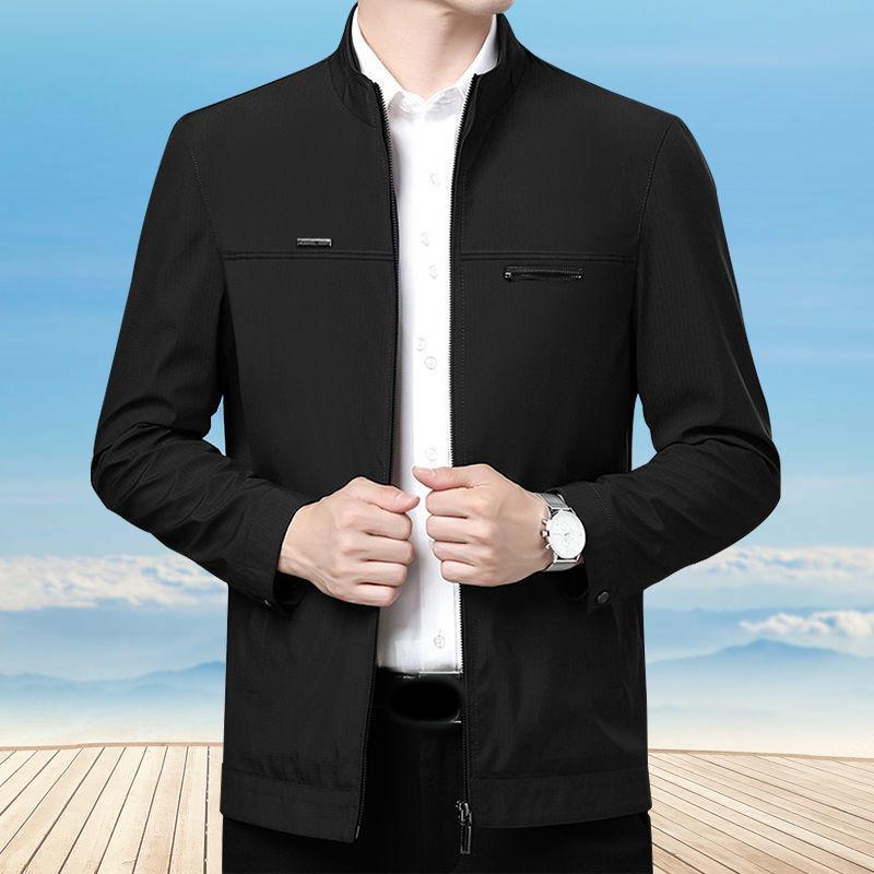 Men Autumn Spring Thin Solid Color Social Jackets Causal Business Jacket Men Formal Office Dress Jacket Coat Male