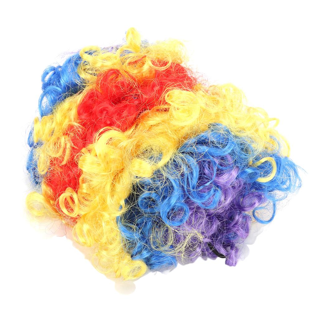 Dog Clown Wig Cute Attractive Unique Pet Funny Wig with Collar and Tie for Small Dogs Cats