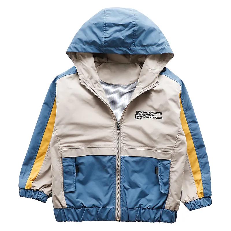 Kinder-Kapuzenjacke für Frühling/Herbst: Stylisches Zweifarbiges Design für ältere Kinder