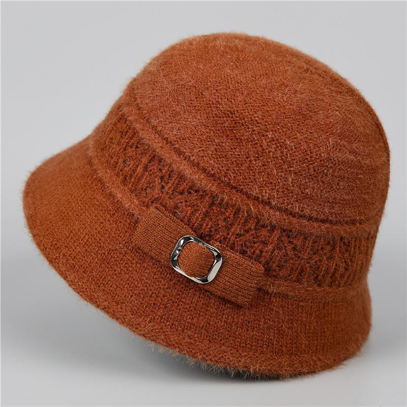 Hat Autumn and Winter Basin Hat Old Lady Cold Hat Piled Thick Warm Knitted Hat