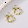5pcs Cute Crystal Pearl Shell Pendants Charms for Necklace Earrings Bracelet DIY Handmade Jewelry Accessories Supplies