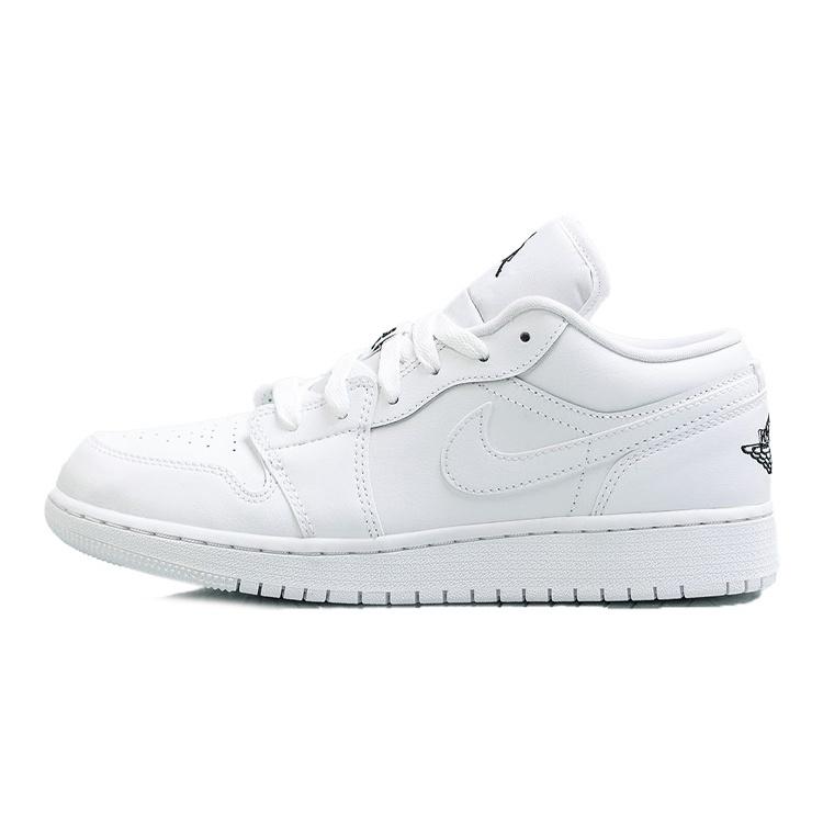 (GS) Air Jordan 1 Low  White Black  Kids  553560-101 EU 36