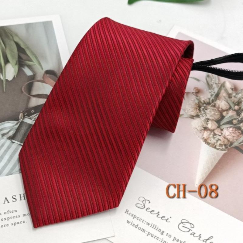 

Мужской галстук на молнии, оплата не требуется, деловой повседневный галстук в полоску из пряжи, окрашенной в пряже, для жениха и шафера, 8 см.