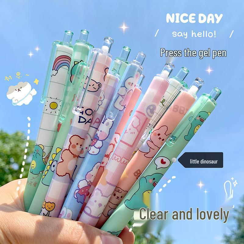 

Мультяшная ручка-клик - Милая студенческая ручка для подписи с черными чернилами 0,5 мм 0.5mm