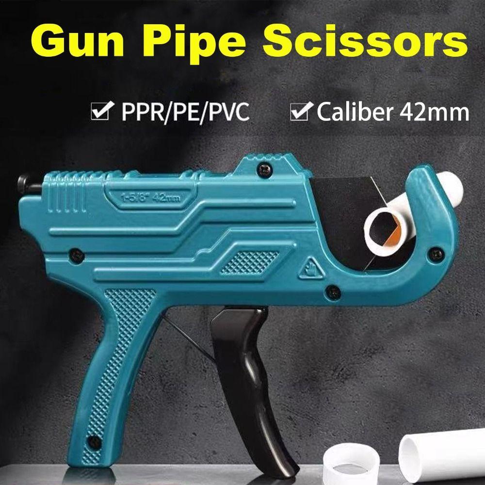 Heavy-Duty PP-R Pipe Cutting Tool Wear Resist Ergonomic Handle PE pipe cutting 42mm Capacity Quick Cutting Ratchet Pipe Cutter