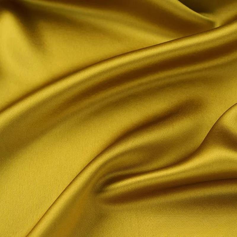 Wide 140cm Acetic Acid Satin Fabric Polyester Spandex Real Silk Fabric Lining Dress Clothing Pajamas Smooth and Silky Fabric