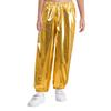 Jungen Mädchen Metallic Tanzhose Elastischer Bund Glänzende Hose Jazz Dance Cheerleading Bühnenperformance Unterteile