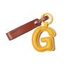 Keychain Pendant Imitation Leather Macaron Color English Letter Design Bag Charm Backpack Car Accessories