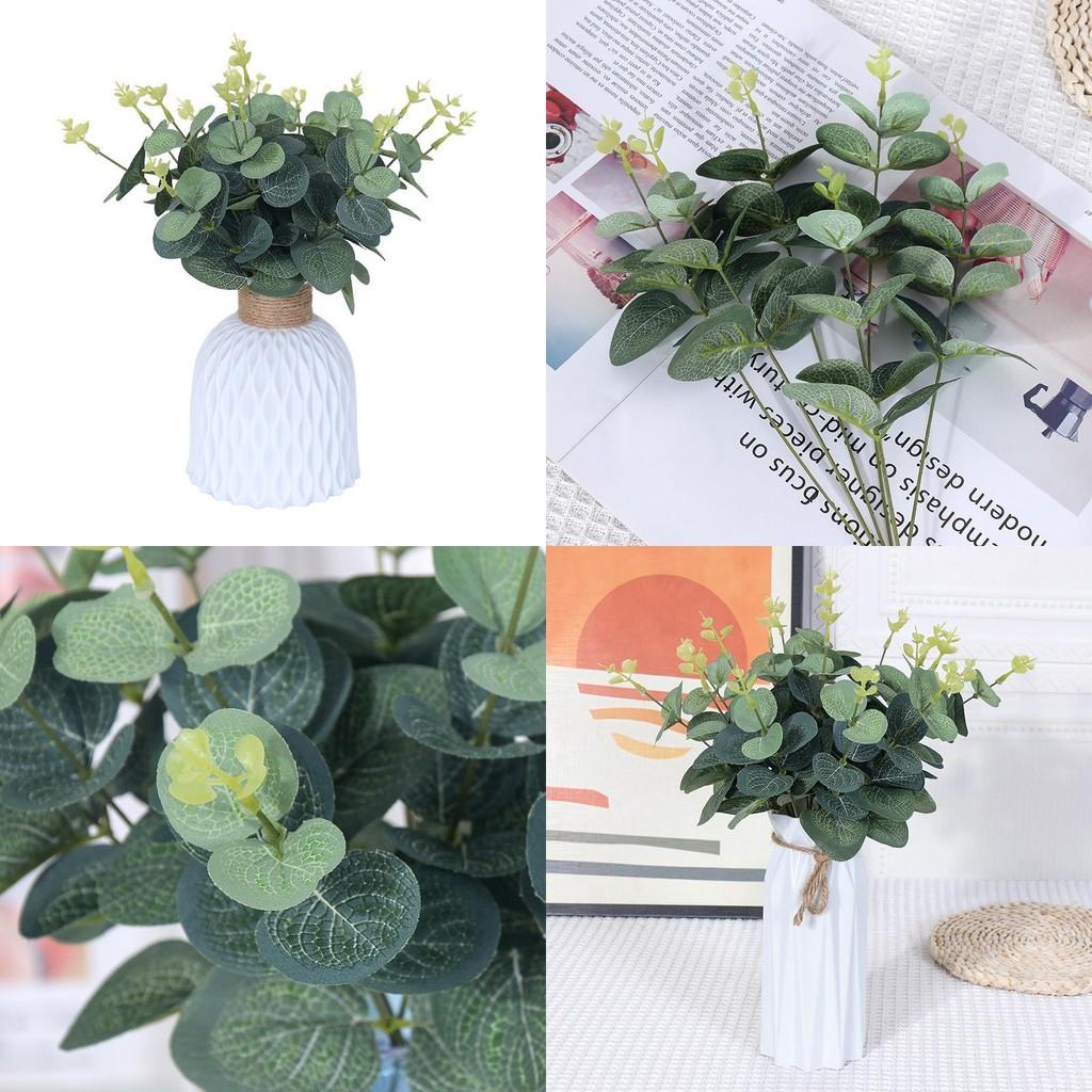 Artificial Eucalyptus Leaf Stem For Wedding Decor Photography Props Home Styling