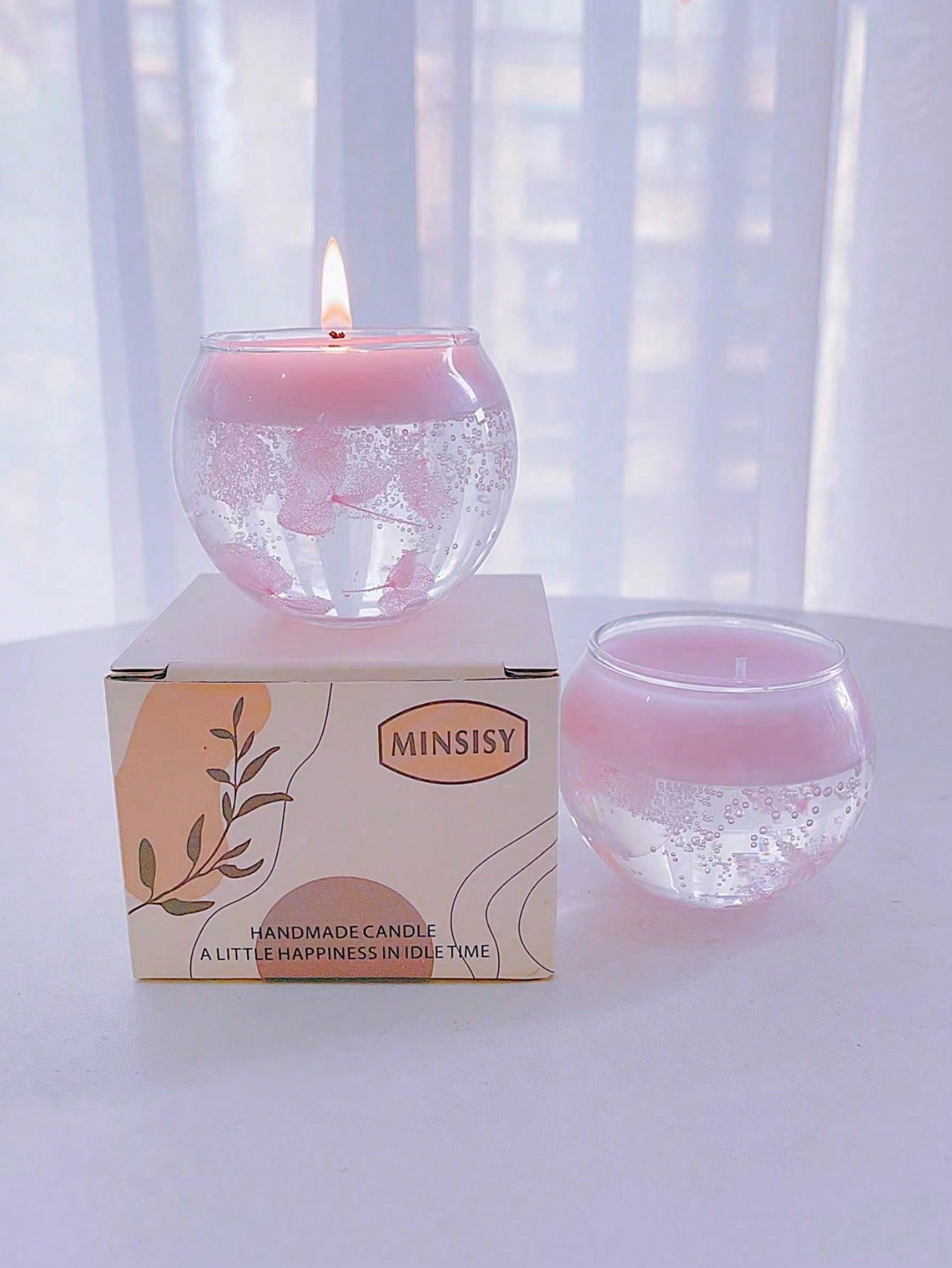 

1 cup of blue floating flower scented candles, used for home decoration, rooms, bedrooms, study rooms, Valentine s Day gifts. розовый
