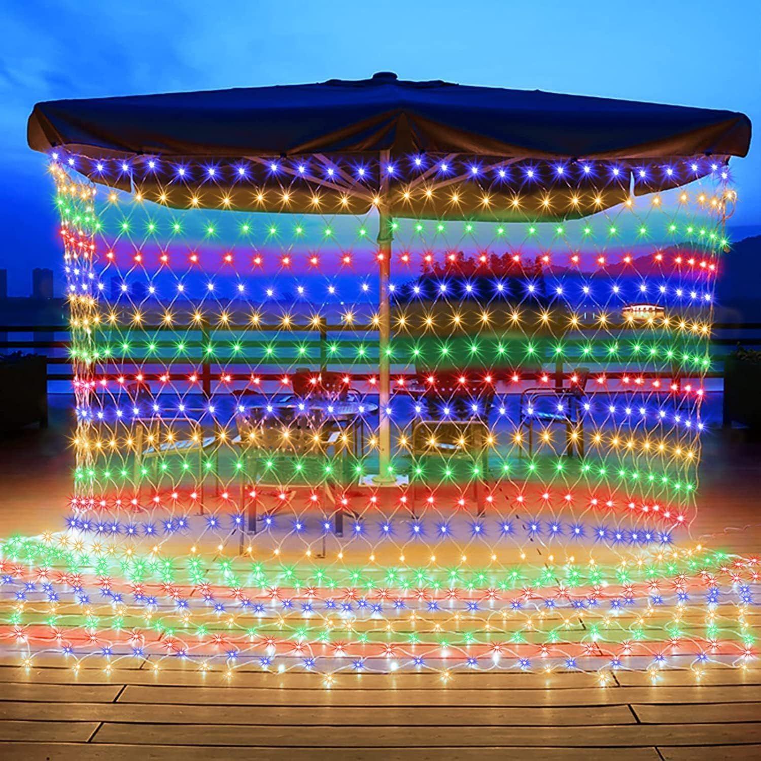 

Led Net Mesh String Lights/Led Lights for Home Decoration 9.8Ft X 6.6Ft 192 LEDs 8 Modes (3X2M Multicolor)(PVC),1 Meters