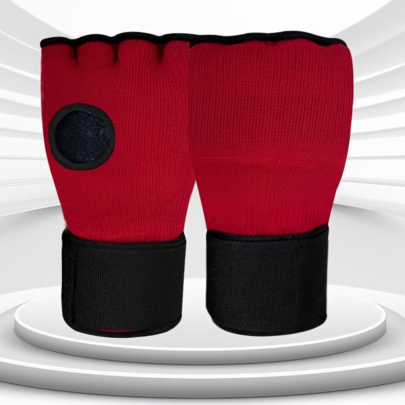 Hybrid MMA Gloves Half Finger, Boxing Muay Thai Training Punching Mitts, Thickened Sponge, Breathable Fabric, Closure Strips