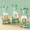 Jungle Animals Party Candy Gift Bags Biscuit Packing Bag Safari Gift Bag for Guest Kids Birthday Supplies Baby Shower