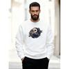 Men's Christmas Fashion Long Sleeve Crewneck Sweatshirt, Trendy Long Sleeve Top New Hip Hop Cartoon Print Streetwear Crewneck Casual Sweatshirt